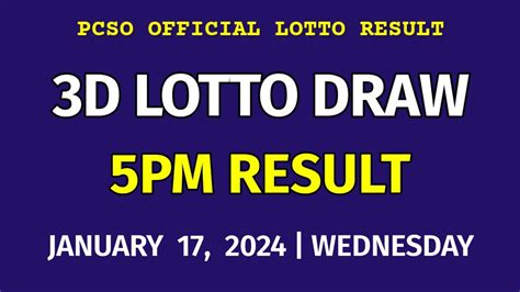 3d result 5pm today|Iba pa.